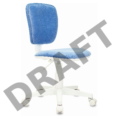 Кресло детское Бюрократ CH-W204NX голубой Velvet 86 крестовина пластик пластик белый