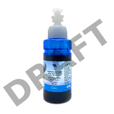 Чернила NV PRINT водорастворимые T6642 для аппаратов Epson L100, L110, L120, L132, L200, L210, L222, L300, L312, L350, L355, L362, L366, L456, L550, L555, L566, L1300, L386, L486, L121, L3050, L3060, L3070, L364, L382,  L605, L655, L1455 (70 ml) Cyan