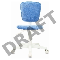 Кресло детское Бюрократ CH-W204NX голубой Velvet 86 крестовина пластик пластик белый
