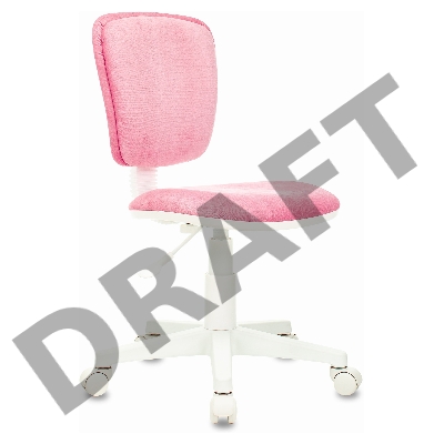 Кресло детское Бюрократ CH-W204NX розовый Velvet 36 крестовина пластик пластик белый