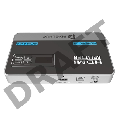 Видео разветвитель HDMI 4K 1-4 (4K/60 4:4:4, plug and play, Вход HDMI 2.0; Выход HDMI 2.0 - 4 шт.)