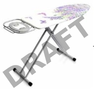 Dogrular, Домина, Доска гладильная 2237 Домина, рабочая поверхность 122 x 40, 142 x 50 x 9,5, регулировка высоты 8 позицмй, подъем 74-96 см, серая