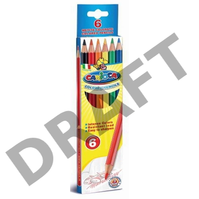 Карандаши цветные Universal CARIOCA 41256 6 цв. коробка с европодвесом  