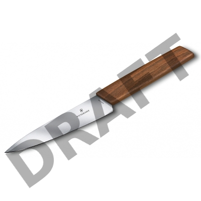 Нож кухонный Victorinox Swiss Modern (6.9010.15G) стальной разделочный лезв.150мм дерево блистер