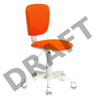 Кресло детское Бюрократ CH-W204NX/ORANGE оранжевый TW-96-1 (пластик белый)