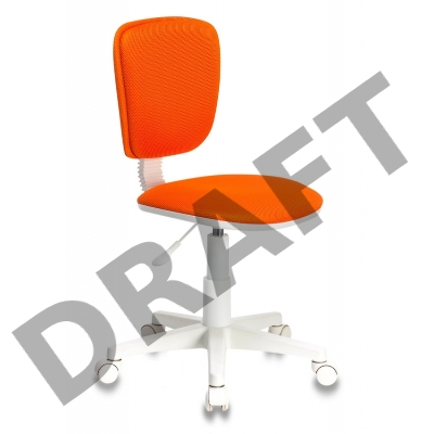 Кресло детское Бюрократ CH-W204NX/ORANGE оранжевый TW-96-1 (пластик белый)