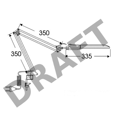 Светильник настольный Трансвит Delta1/Wh на струбцине G23 люминесцентный белый 11Вт