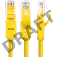 Патч-корд Greenconnect Патч-корд UTP прямой ethernet 0.5m кат.5е,  RJ45,  литой (Желтый) (GCR-LNC02-0.5m)