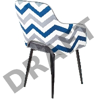 Кресло Бюрократ CH-380F серая жемчужина зигзаг на ножках металл