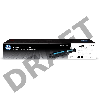 Заправочный комплект тонера 103AD HP Neverstop Laser 1000a/1000w/1200a/1200w, 2X2,5К W1103AD