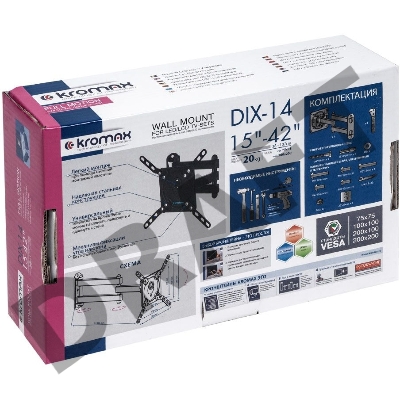 Кронштейн для телевизора Kromax DIX-14 черный 15