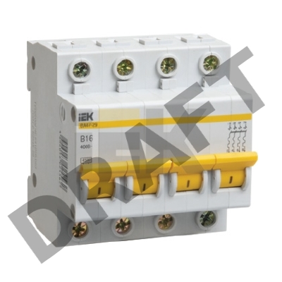 Авт. выкл. Iek MVA20-4-040-C ВА47-29 4Р 40А 4,5кА х-ка С ИЭК