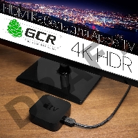 Кабель Greenconnect 7.5m HDMI версия 2.0, HDR 4:2:2, Ultra HD, 4K 60 fps 60Hz/5K*30Hz, 3D, AUDIO, 18.0 Гбит/с, 28/28 AWG, OD7.3mm, тройной экран, черный