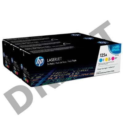 Тонер-картридж комплект HP CF373AM голубой/пурпурный/желтый для CLJ CP1215/1515 3 х 1400стр.