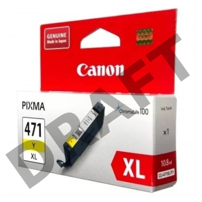 Картридж Canon CLI-471Y XL (0349C001) желтый повышенной емкости, 11 мл, до 680 стр. A4, для Pixma iP7240/ MG5440/MG5740/MG6340/MG6840/MG7740/ TS5040/TS6040/TS8040/TS9040 (CLI-471XLY / CLI-471XL Y)