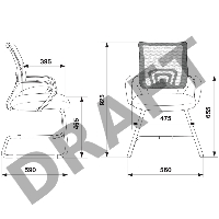 Кресло Бюрократ CH-695N-AV/B/TW-11 на полозьях черный TW-01 сиденье черный TW-11