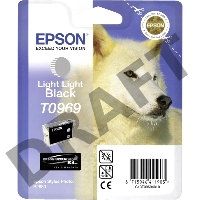 Картридж струйный Epson T0969 C13T09694010 светло-чёрный для Epson R2880 (11мл)