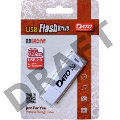 Флеш Диск Dato 32Gb DB8001 DB8001W-32G USB2.0 белый