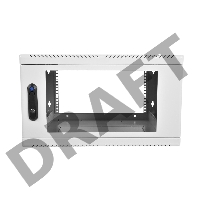 Шкаф настенный ЦМО ШРН-9.480 9U 600x480мм пер.дв.стекл несъемные бок.пан. 50кг серый