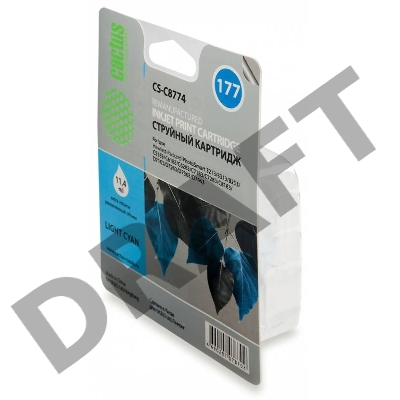 Картридж струйный Cactus CS-C8774 светло-голубой для №177 HP PhotoSmart 3213/3313/8253/C5183/C6183 (