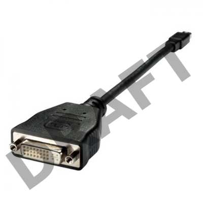 Кабель Leadtek X0101G00247A DVI to mini-DisplayPort cable 45cm/BLACK {50}