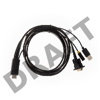 Кабель-переходник HDMI+audio+USB --> VGA_M/M 1,8м Telecom <TA675-1.8M>