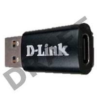 Адаптер USB D-LINK DUB-1310/B1A, USB 3.0 A(m) - USB Type-C (f), черный