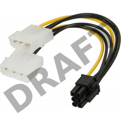 Кабель питания Ningbo RTL-C32 PCI-E 6pin/2xMolex     