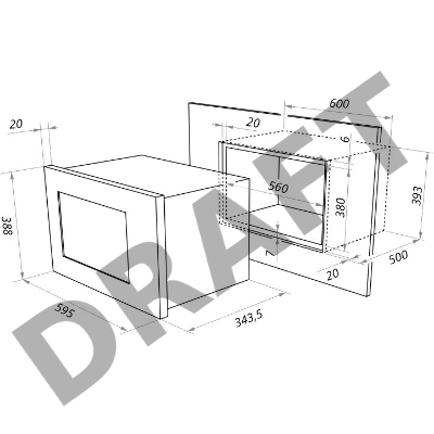 Микроволновая печь Maunfeld MBMO.20.2PGB 20л. 1250Вт черный (встраиваемая)