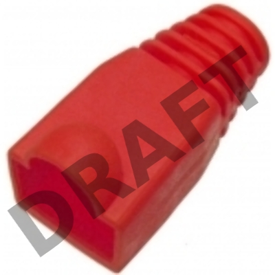 Защитные колпачки для кабеля 6,0мм cat.5, на соединение коннектора с кабелем, красный, 100 шт. в пчк