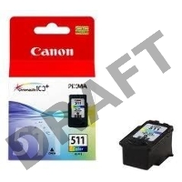Картридж струйный CL-511 (2972B007) для Canon PIXMA MP240, PIXMA MP260, PIXMA MX320, PIXMA MX330 EMB, Цветной, 244стр., 9 мл.