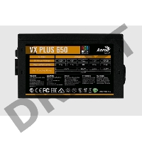 Блок питания Aerocool VX-650 RGB PLUS (ATX 2.3, 650W, 120mm fan, RGB-подсветка вентилятора) Box