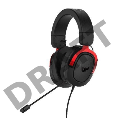Игровые наушники ASUS TUF Gaming H3  чёрно-красные (7.1 виртуально, 50мм, неодимовые магниты, 32 Ом, 20~20000 Гц, микрофон, USB, PC, Mac, PS4, Nintendo Switch, Xbox One, 90YH02AR-B1UA00)