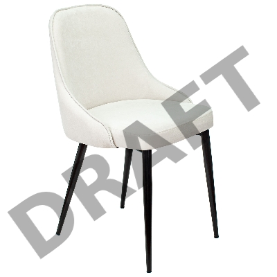 Стул для кухни Бюрократ KF-5 молочный Velvet 20 металл черный на ножках (KF-5/VELV20)