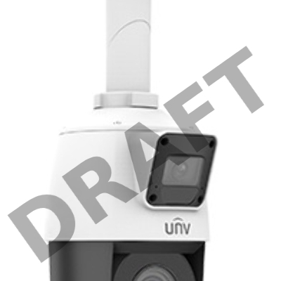 Сдвоенная видеокамера IP Uniview IPC9312LFW-AF28-2X4 Мини-PTZ:  2 x 2MP, поворотн. 4X объектив 2.8-12.0мм моториз. AF, обзорн. 2.8мм, IR upto 10m/50m, LightHunter, Ultra 265/H.265/H.264/MJPEG, 2 потока, 2 Mic & speaker, Micro SD, WiFi, PoE, IP66