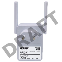 Повторитель беспроводного сигнала Digma D-WR300 10/100BASE-TX белый (упак.:1шт)