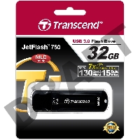 Флеш Диск Transcend 32Gb Jetflash 750 TS32GJF750K USB3.0 черный