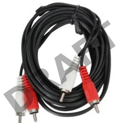 Кабель аудио Ningbo JAAC024-1.5 2хRCA (m)/2хRCA (m) 1.5м. черный       