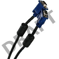 Кабель VCOM VVG6448-15M(C) Кабель монитор-SVGA card (15M-15M) 15м 2 фильтра     