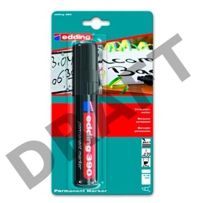 Маркер Edding E390/1 перманентный скошенный пиш. наконечник 4-12мм черный блистер 1шт