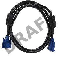 Кабель VGA 1.8м Aopen/Qust (ACG341AD-1.8M) Кабель монитор-SVGA card 15M-15M 1,8m 2 фильтра 6938510840929
