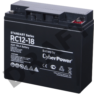 Батарея SS CyberPower RC 12-18 / 12 В 18 Ач Battery CyberPower Standart series RC 12-18 / 12V 18 Ah