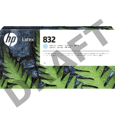 Картридж/ HP 832 1L Lt Cyan Latex Ink Cartridge