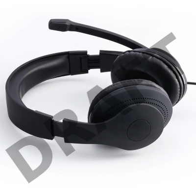 Наушники с микрофоном Hama HS-P200 черный 2м мониторы оголовье (00139923)