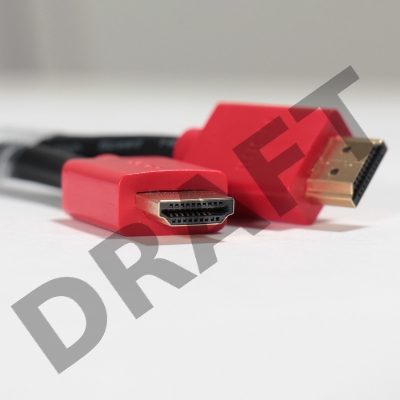 Кабель GCR 1.5m HDMI версия 1.4, черный, красные коннекторы, OD7.3mm, 30/30 AWG, позолоченные контакты, Ethernet 10.2 Гбит/с, 3D, 4K GCR-HM450-1.5m, экран
