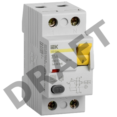 Iek MDV11-2-025-030 УЗО ВД1-63 2Р 25А 30мА тип А ИЭК