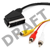 Кабель Кабель аудио/видео  Gembird 1 x RCA x 3 (male) / 1 x SCART (male), 1.8 м CCV-519