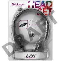 Гарнитура Defender Aura 104 черный (кабель 1.8м)