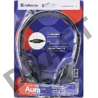 Гарнитура Defender Aura 104 черный (кабель 1.8м)