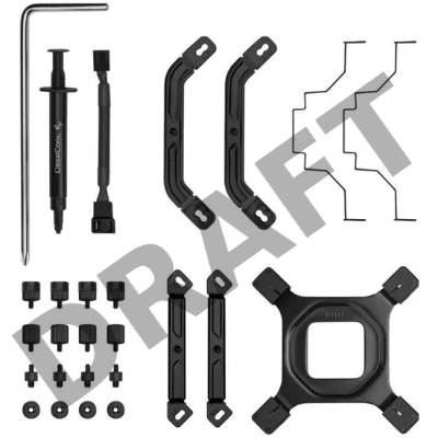 Кулер DEEPCOOL AK500 ZERO DARK LGA20XX/1700/1200/115X/AM5/AM4 (9шт/кор, TDP 240W, PWM, Fan 120mm, 5 тепл. Трубок, Copper Base, черный) RET